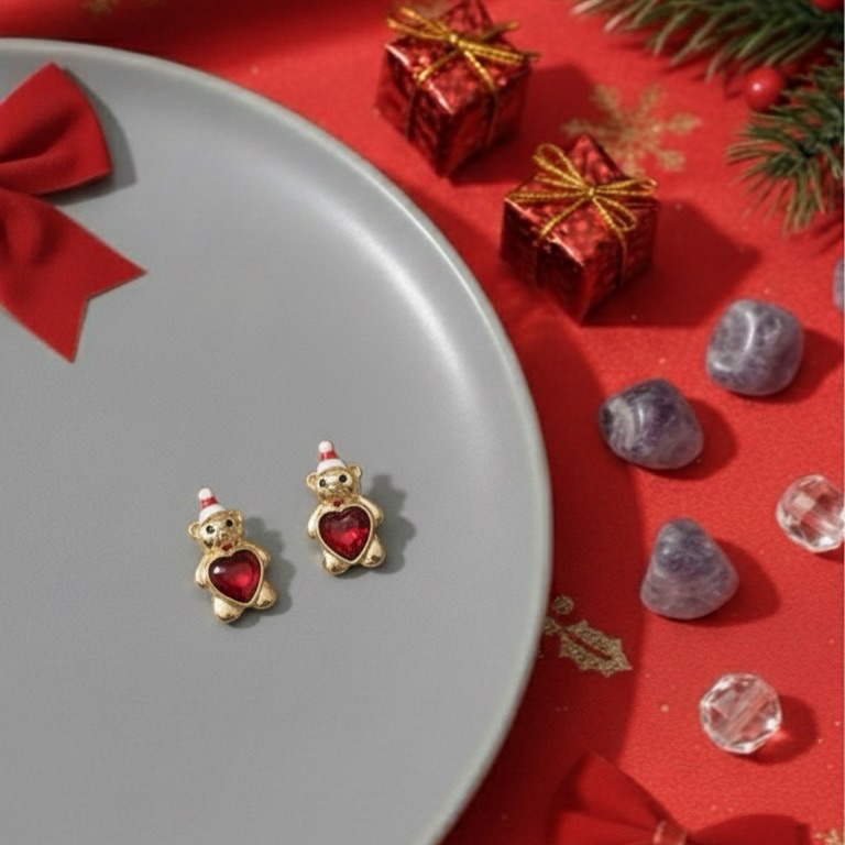 گوشواره خرسی کچولوی کریسمسی